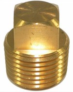 پیتل اسکوائر ہیڈ تھریڈ ٹھوس پلگ