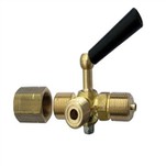 پیتل کے نٹ کے ساتھ تھری وے گیج کاک والو