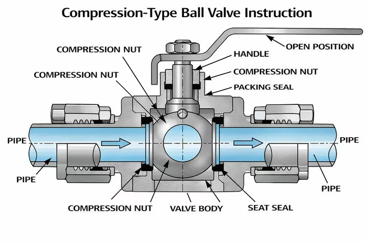compression ball valve structure drawing compression ball valve structure drawing